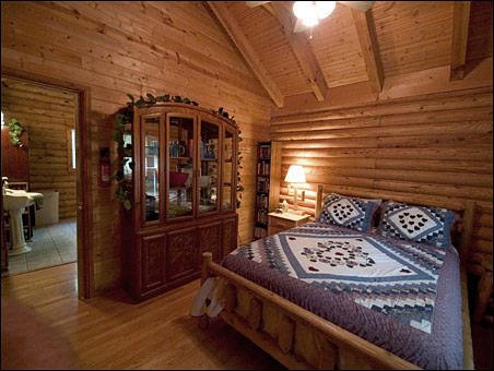 bedroom at creekside cabin norfork arkansas